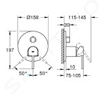 GROHE - Plus Baterie pod omítku pro 3 spotřebiče, supersteel 24093DC3