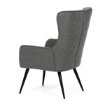 Křeslo ušák, šedá, látka, AK-315 GREY2