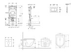 GEBERIT - Duofix Set předstěnové instalace, klozetu Oudee a sedátka softclose, tlačítko Sigma20, lakovaný chrom mat/chrom SANI11CA2103