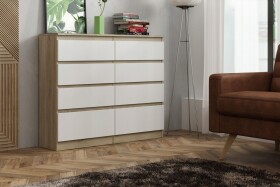 Komoda Ariel 2 Barva korpusu: Dub sonoma/ bílá