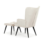 Relaxační křeslo, béžová, sametová látka, AK-303 CRM2