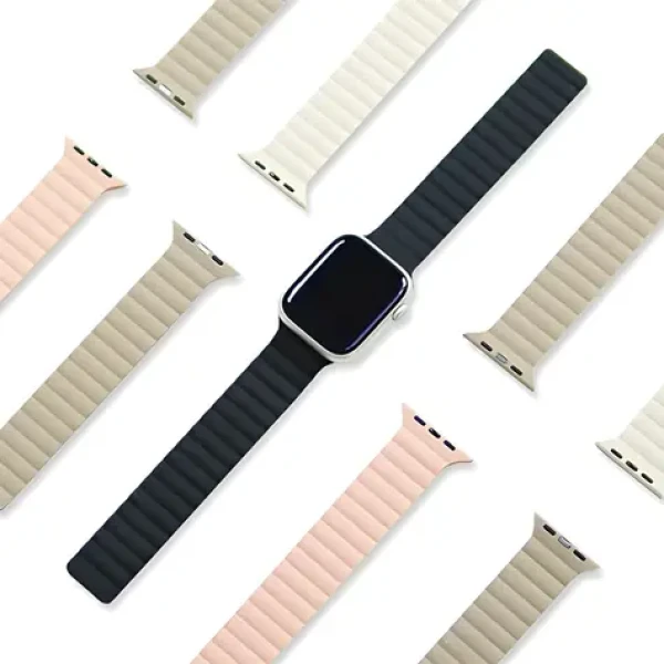 Araree Silicone Link pro Apple Watch 38/40/41 mm černo-šedý / Řemínek / silikonový / magnetický (AR70-01908A)