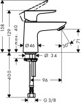 HANSGROHE - Talis E Umyvadlový ventil, chrom 71706000