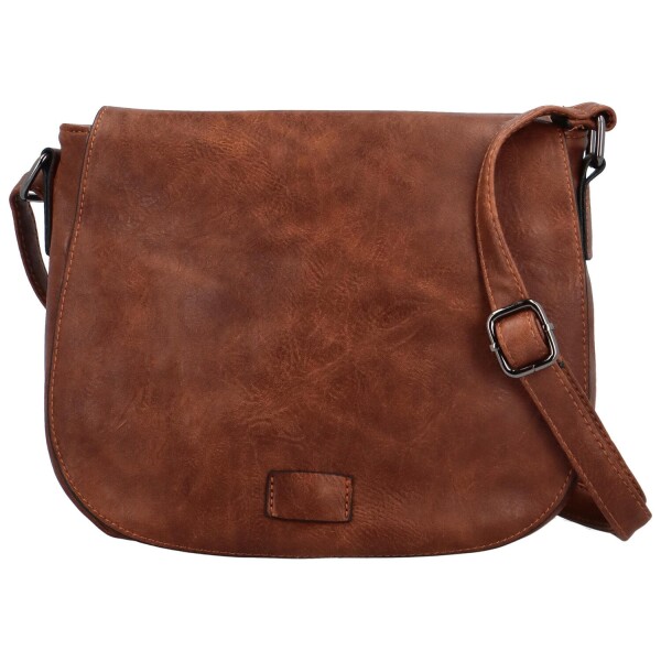 Menší dámská crossbody s velkou klopou Rashida, tmavě hnědá