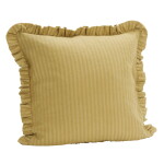 MADAM STOLTZ Povlak na polštář Ruffled Light Yellow 50 × 50 cm, žlutá barva, textil