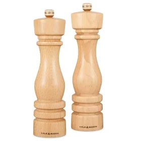 ColeMason London Natural Beech / Mlýnky na sůl a pepř / dárková sada / buk / 22 cm (H233011)
