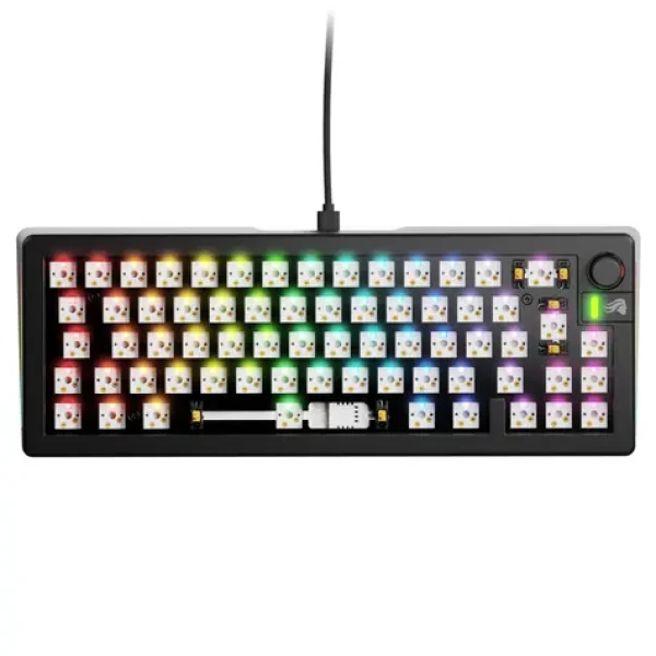 Glorious GMMK 3 65% barebone ISO černá / herní 65% TKL / USB-C / bez spínačů / ISO layout / RGB / 1.4m (GLO-KB-GMMK3-65-BB-W-BLK-ISO)