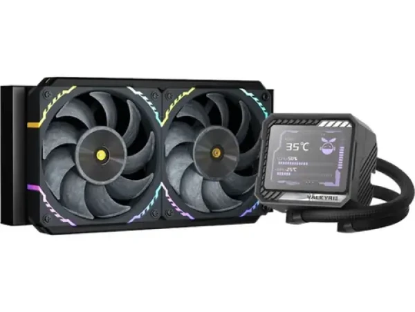 Valkyrie VK-AIOV240B černá / AIO vodní chladič CPU / 2x 120 mm / 29.5dB / AMD + Intel (VK-AIOV240B)
