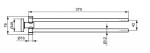 IDEAL STANDARD - IOM Držák ručníků, otočný, délka 37 cm, Magnetic Grey A9131A5