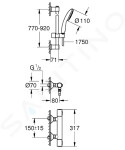 GROHE - Precision Flow Sprchový set s termostatem, chrom 34805001