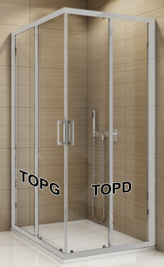 SanSwiss TOPD 0700 01 07 Pravý díl sprchového koutu 70 cm, matný elox/sklo