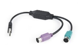 Gembird adaptér 2x PS/2 female na USB 2.0 male / délka 30 cm / USB 2.0 (UAPS12-BK)
