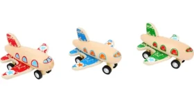 Small foot Dřevěné natahovací letadlo 1 ks červená