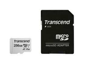 Transcend 300S microSDXC 256GB + adaptér / Class 10 / UHS-I / U3 / V30 / R: 95MBs / W: 40MBs (TS256GUSD300S-A)
