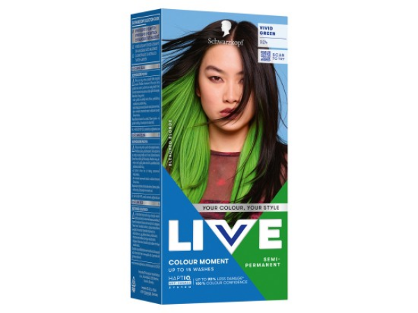Schwarzkopf Live Colour Moment Semi-Permanent barva na vlasy 024 zářivá zelená