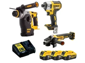 DeWalt DCK305P3T / Aku sada DeWalt DCH273 + DCF887 + DCG405 / 3x Aku 5.0Ah / 2x kufr / nabíječka (DCK305P3T)