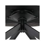 Židle jídelní, taštičkové pružiny v sedáku, 180° otočný mechanismus, šedá voděodolná látka, černý kov