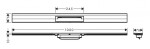 HANSGROHE - RainDrain Flex Lineární sprchový žlab s nerezovým roštem 1000, ke stěně, zkrátitelný, kartáčovaný bronz 56053140