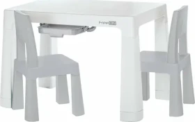 FreeON Plastový stolek s židlemi Neo bílá/šedá / od 3 do 9 let (149506)