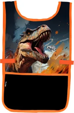 OXYBAG Pracovní zástěra pončo Dino / Oblékání přes hlavu / Zapínání na druk / Přední kapsa / 100% polyester (9-91026)