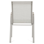 Zahradní židle, kov, síťovina, béžová, AZC-S1048 CRM