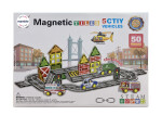 Mamido Magnetická stavebnice město 50 dílů, 5x služební vozidla MT1447