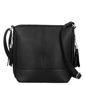 Trendy dámská koženková crossbody kabelka Lída, černá