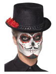 Klobouk Day of the Dead s červenou květinou, druhá jakost