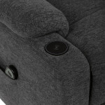 Polohovací křeslo, elektrické kabelové ovládání, šedá, látka, TV-S8348 GREY2