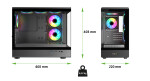 EVOLVEO Ursus, skříň mATX, 6x ARGB ventilátor 120mm, skleněná bočnice + přední panel, černá