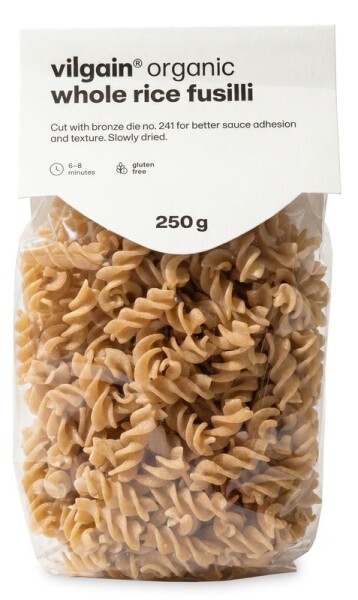 Vilgain Celozrnné těstoviny BIO – 4× fusilli z celozrnné rýže 250 g