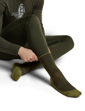 Pánské merino ponožky ICEBREAKER Mens Merino Hike+ Medium Crew, Dark Loden/Sphagnum velikost: 39-41,5 (S)