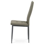 Jídelní židle, potah lanýžová látka, kov antracitový matný lak