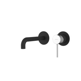 SAPHO - ULTRAMIX podomítková dvouprvková umyvadlová baterie, hubice 20cm, černá mat/chrom UT018BC