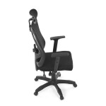 Židle kancelářská, nastavitelný podhlavník, potah černá síťovina mesh, mechanika permanent kontakt