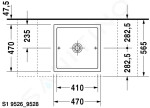 DURAVIT - Starck 1 Umyvadlová mísa 470x470 mm, bez přepadu, bez otvoru pro baterii, WonderGliss, bílá 03874700281