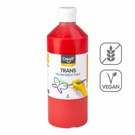 Creall transparentní barva Trans, 500 ml, červená