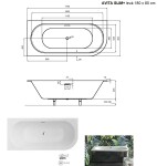 HOPA - Asymetrická vana AVITA SLIM+ - Nožičky k vaně - S nožičkami, Rozměr vany - 180 × 80 cm, Způsob provedení - Levé VANAVIT18SLIMLP+OLVPINOZSTELWD