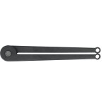 KS Tools 150.3208 Kloubový utahovák matic se dvěma otvory, nastavitelný, 161 mm