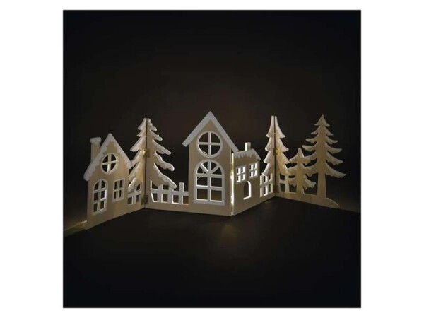 Dekorace vánoční EMOS DCWW41 dřevěná - vesnička