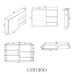 CERANO - Koupelnová zrcadlová skříňka Orea - bílá matná - 100x65x15 CER-661924