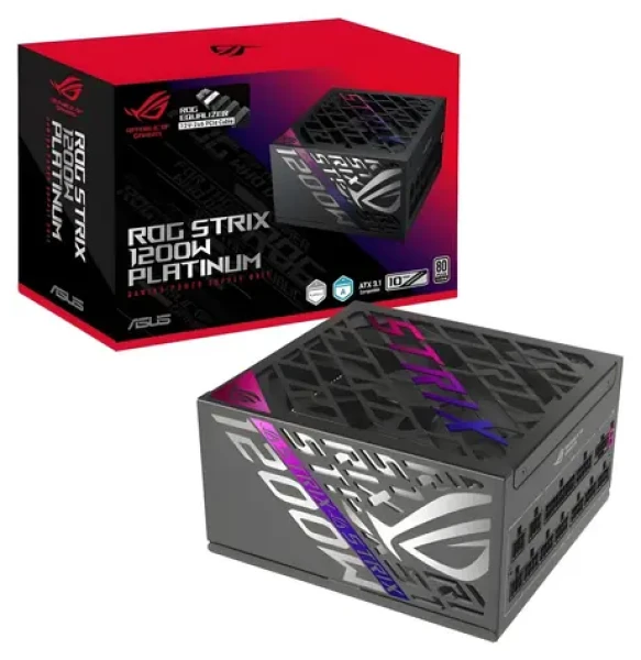 ASUS ROG-STRIX-1200P-GAMING černá / Napájecí zdroj / 1200W / ATX 3.1 / 80PLUS Platinum / Fully Modular (90YE00W6-B0NA00)