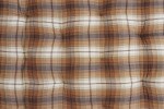 MADAM STOLTZ Prošívaná matrace Checked Pumpkin Spice 45 × 125 cm, oranžová barva, hnědá barva, textil