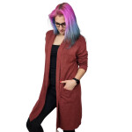 HOSH Dámský kardigan ve střední délce Velikost: UNI, Barva: Starorůžová