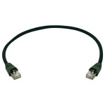 Telegärtner 100008544 RJ45 síťové kabely, propojovací kabely CAT 6A S/FTP 3.0 m černá S průchodkou chránící proti zlomení 1 ks
