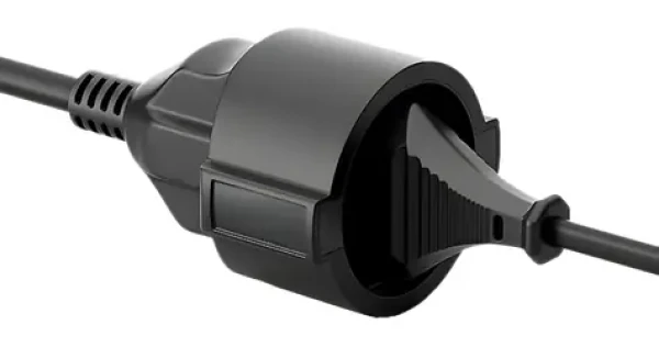 Equip CEE 7/7 - CEE 7/3 černý / Prodlužovací napájecí kabel / 1,8 m / 250 V / 16 A (112180)