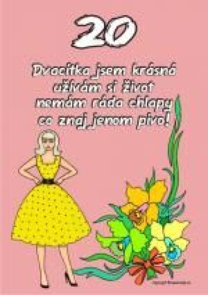 Joke21 Certifikát 20 – dárek k dvacetinám pro ženy