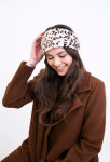 Art Of Polo 23472 Fuzzy Leopard dámská čelenka žlutá 52-58 cm
