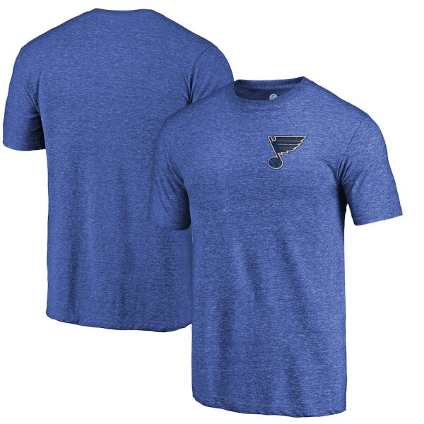 Fanatics Pánské Tričko St. Louis Blues Primary Logo Left Chest Distressed Tri-Blend Velikost: