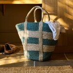 Garden Trading Jutová taška Market Rosemary Stripe, zelená barva, textil